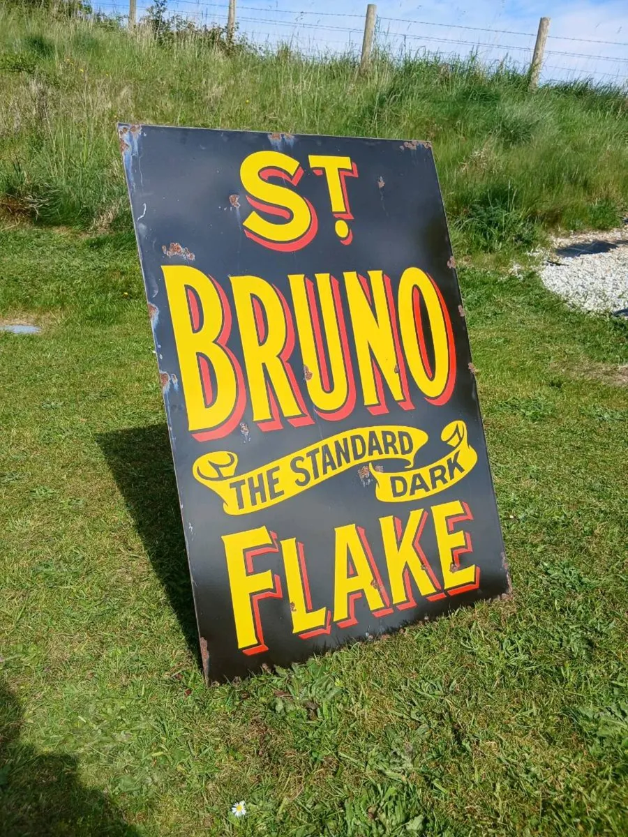 Large Bruno Enamel Sign - Image 1