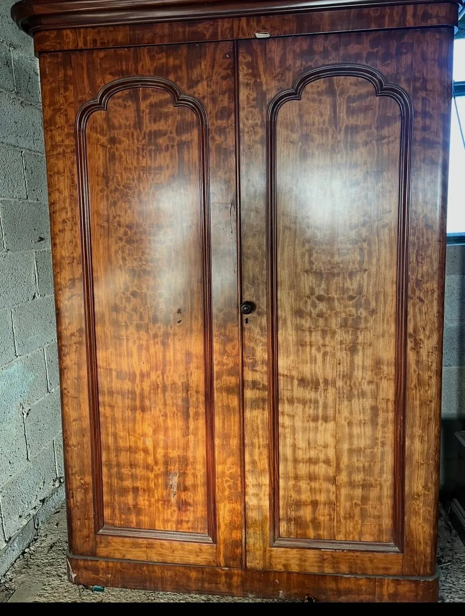 Antique Walnut Wardrobes - Image 2