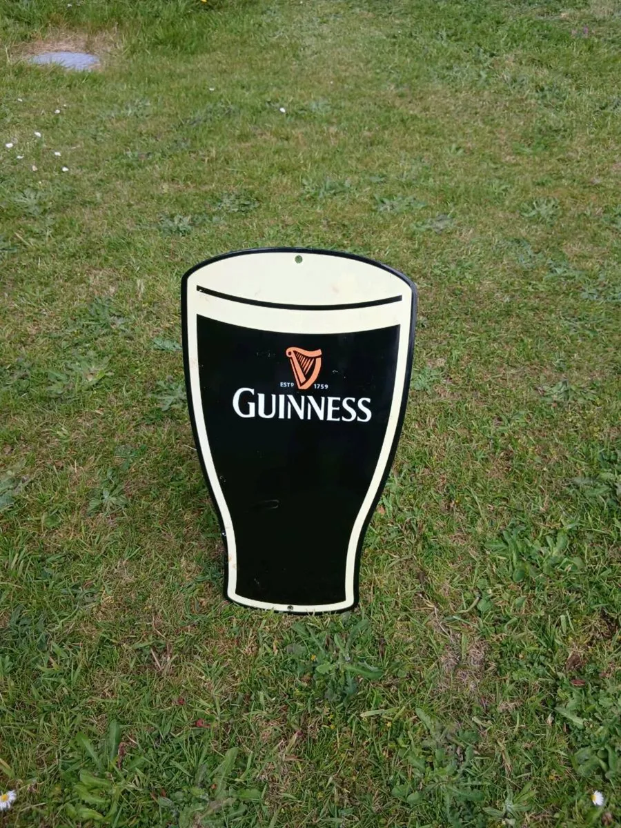 Guinness Pint Enamel Sign - Image 1