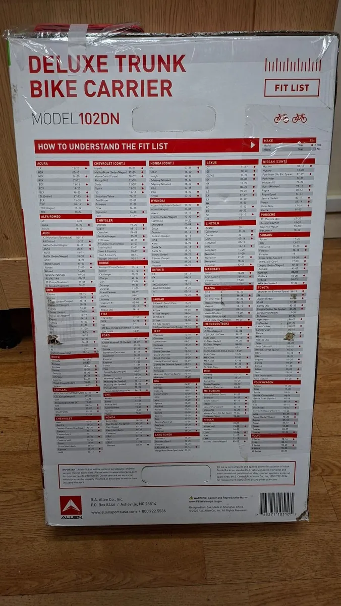 Allen Deluxe Trunk Bike Carrier – 2 Bike Rack - Image 4