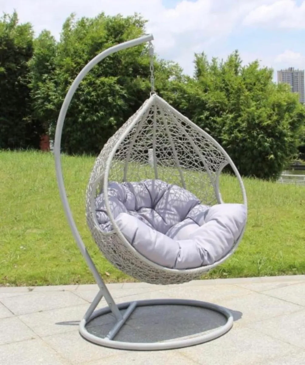 NEW RATTAN HANGING SWING EGG CHAIR - DELIVERY - Image 3