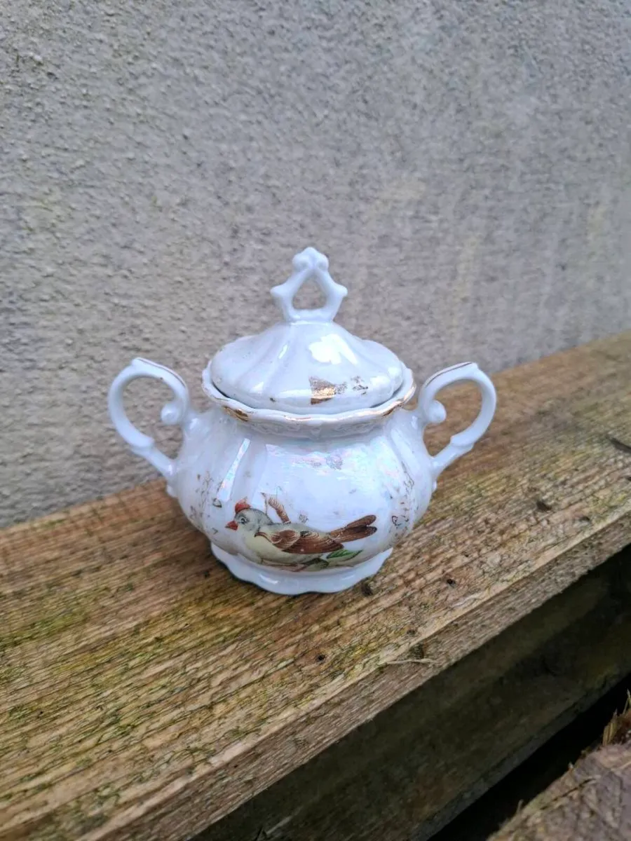 Bird china sugar bowl