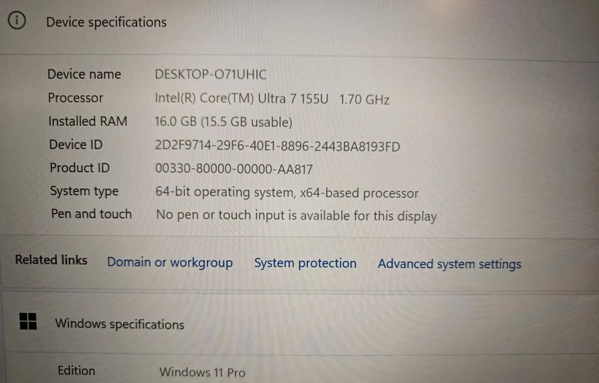 HP Elitebook 840 G11 | Intel Ultra 7 | 16GB | 512G - Image 4