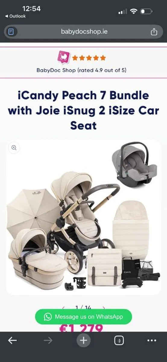 I candy peach 7 bundle biscotti with isofix 360 - Image 1