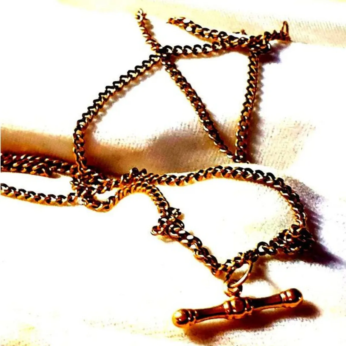 Vintage Hallmarked 9ct Gold 20" Albert Chain - Image 2