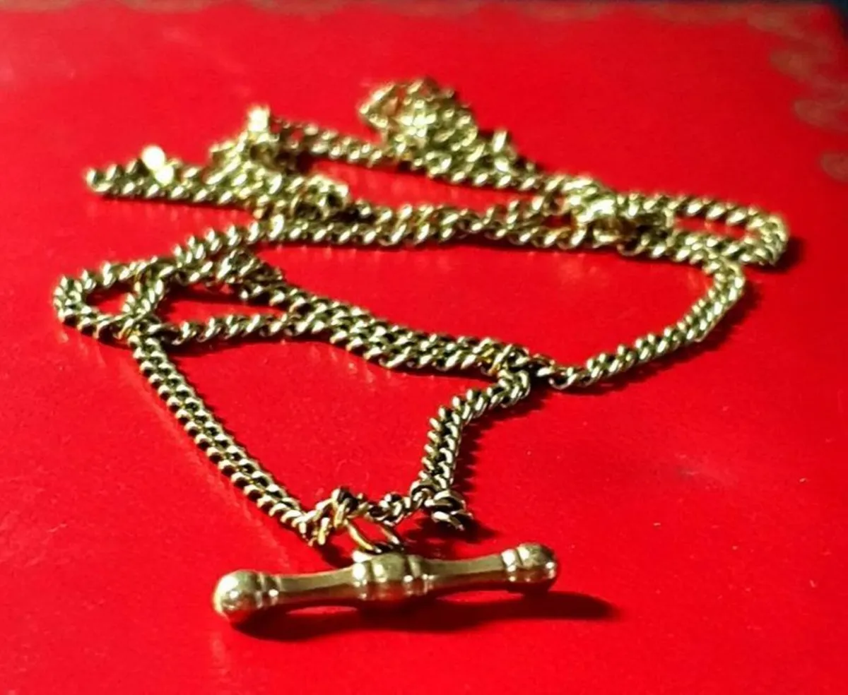 Vintage Hallmarked 9ct Gold 20" Albert Chain - Image 3