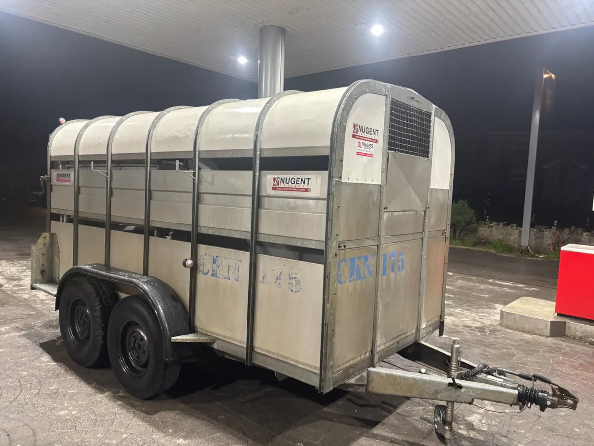 very clean nugent 12ft x 6ft livestock trailer - Image 1