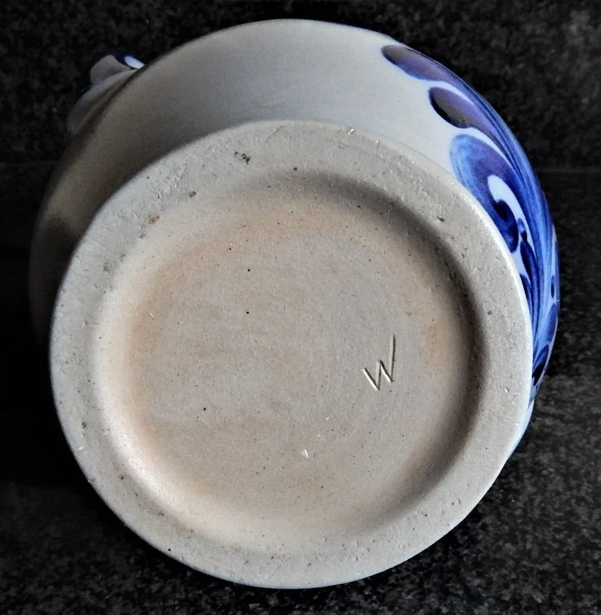 Large Salt Glazed Stamped Pitcher - Image 4