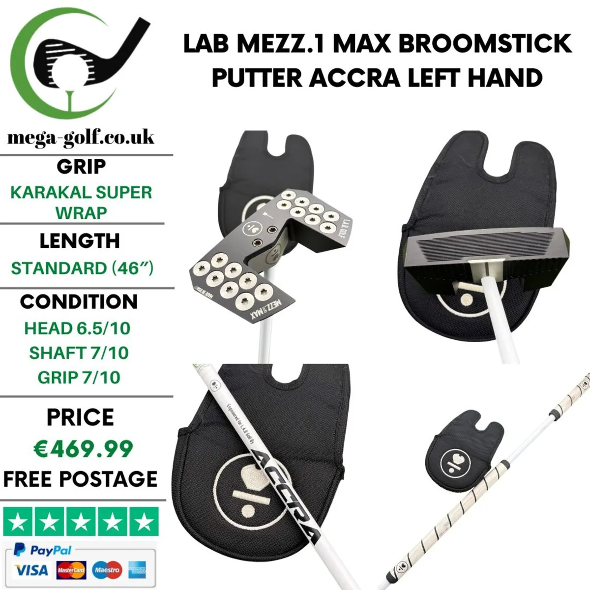 LAB Mezz.1 Max Broomstick Putter / Accra / 46" - Image 1