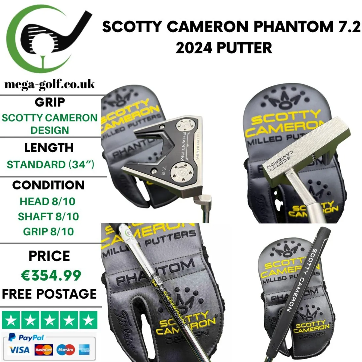 Scotty Cameron Phantom 7.2 2024 Putter / 34" - Image 1