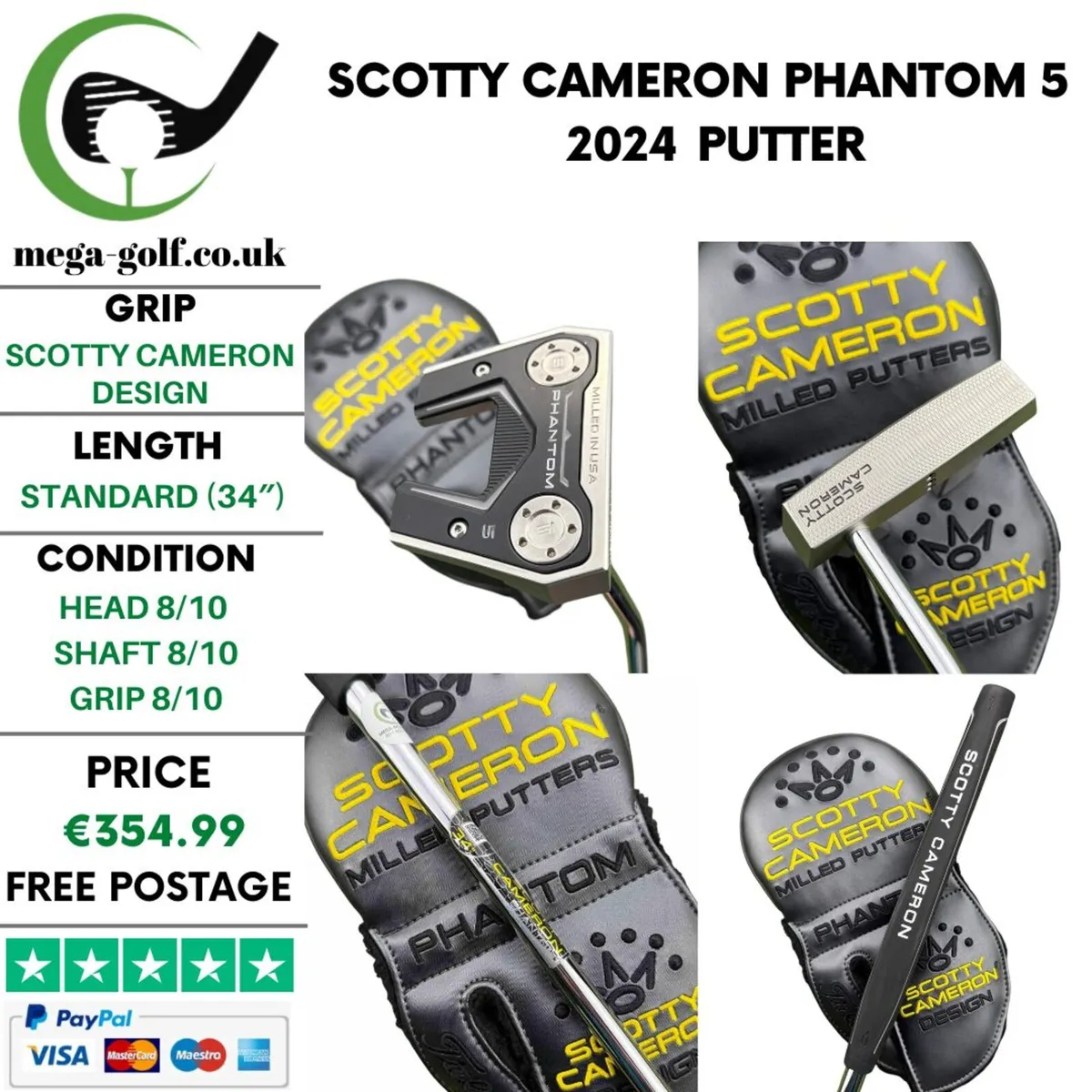 Scotty Cameron Phantom 5 2024 Putter / 34" - Image 1