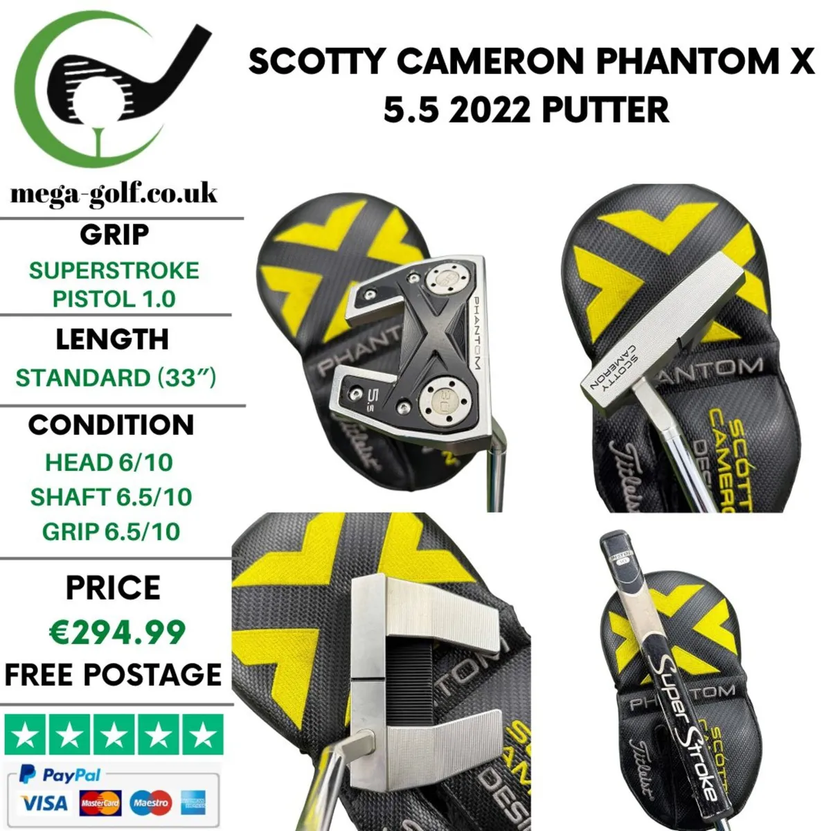 Scotty Cameron Phantom X 5.5 2022 Putter / 33" - Image 1