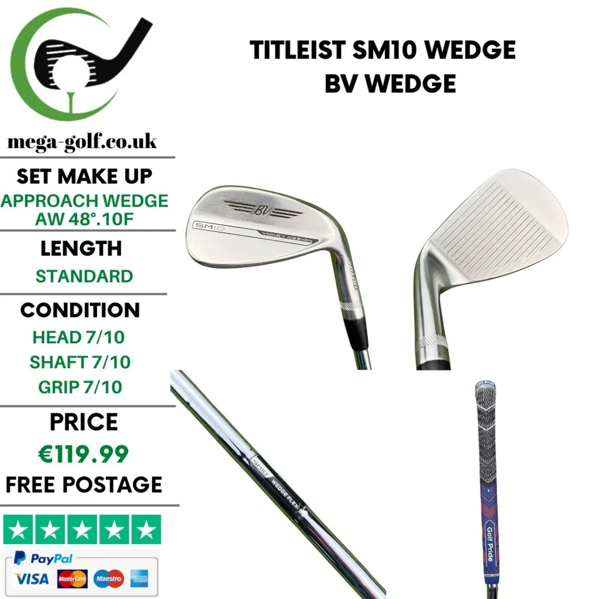 Titleist SM10 Wedge Aw 48°.10F / Bv Wedge - Image 1