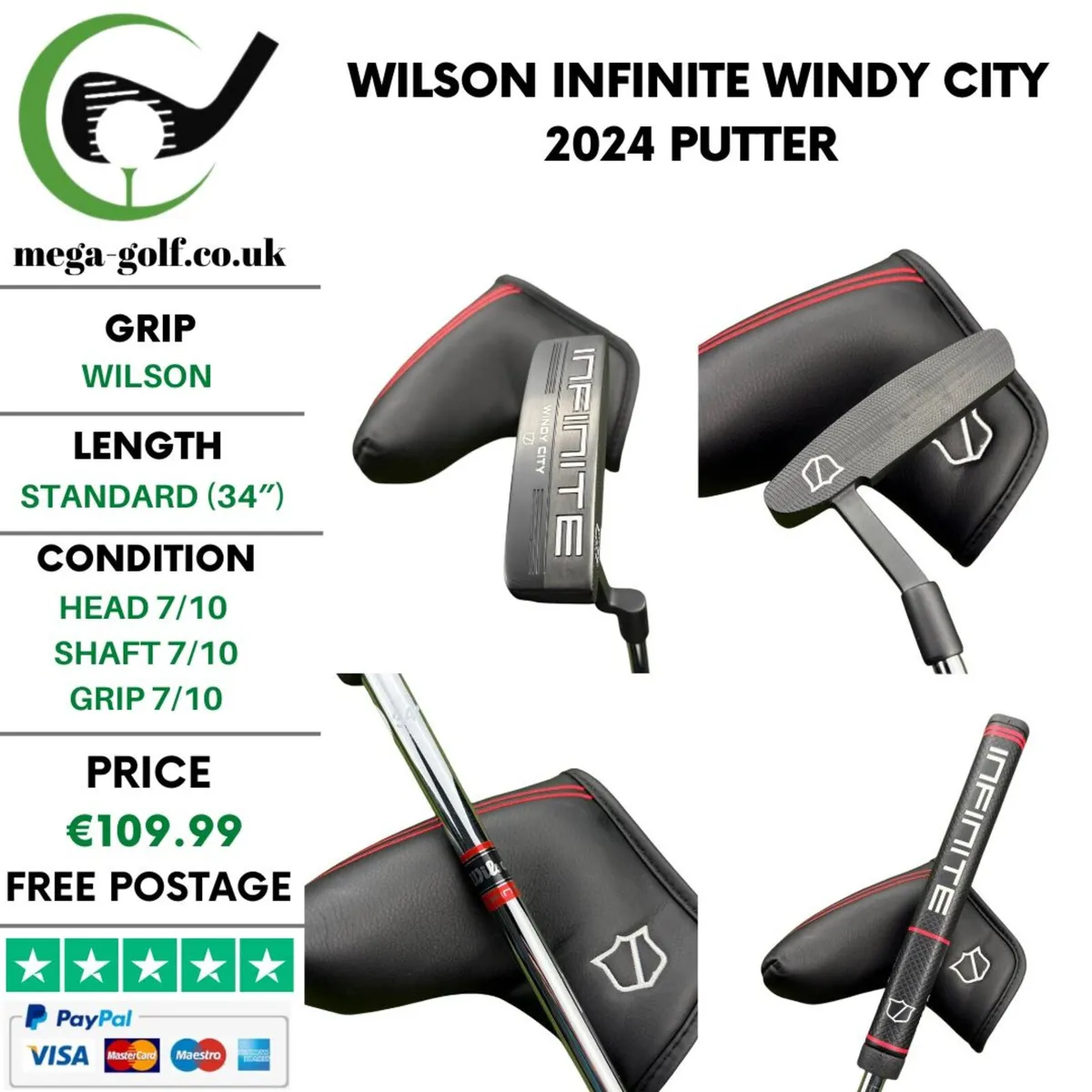 Wilson Infinite Windy City 2024 Putter / 34" - Image 1