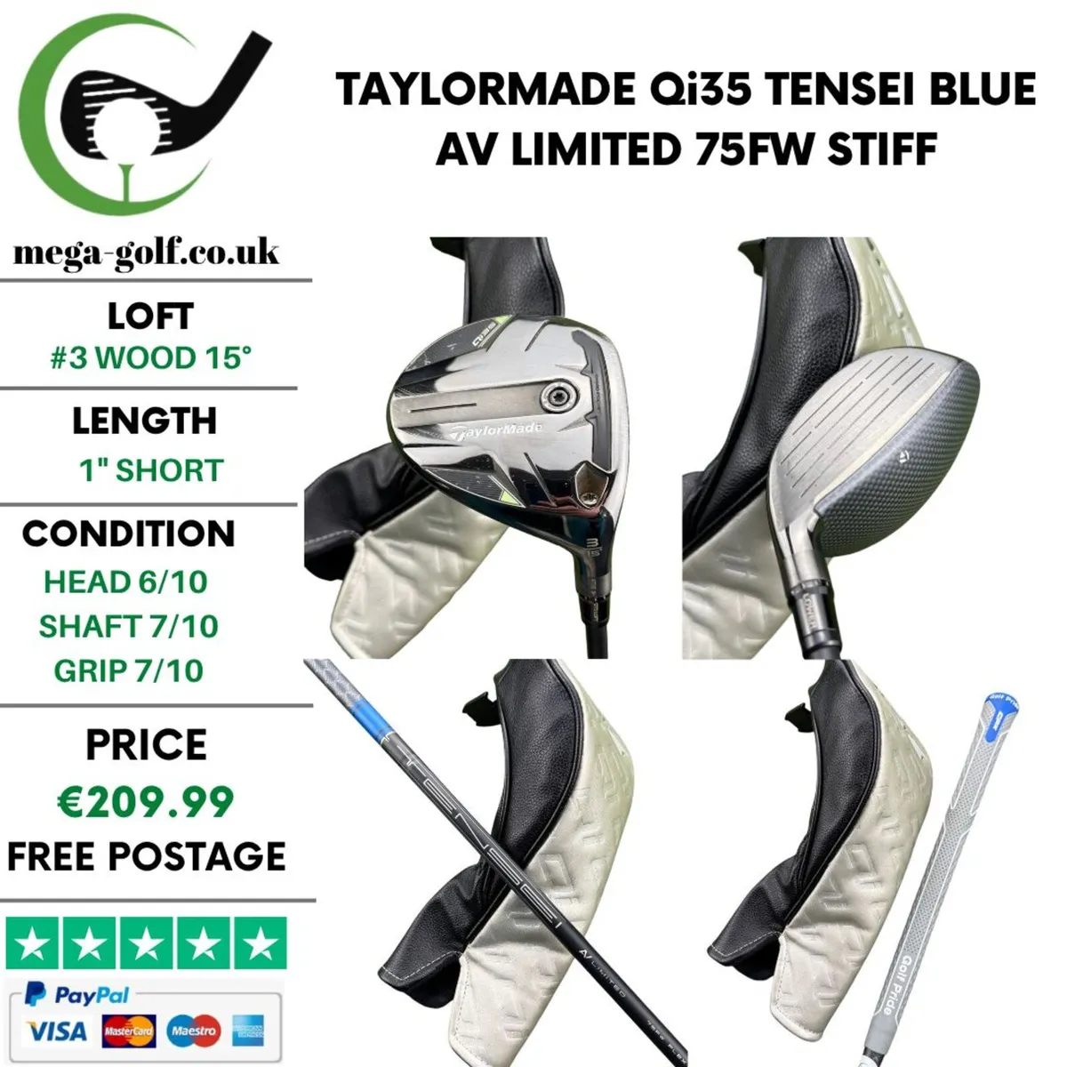 Taylormade Qi35 #3 Wood 15° / Stiff - Image 1