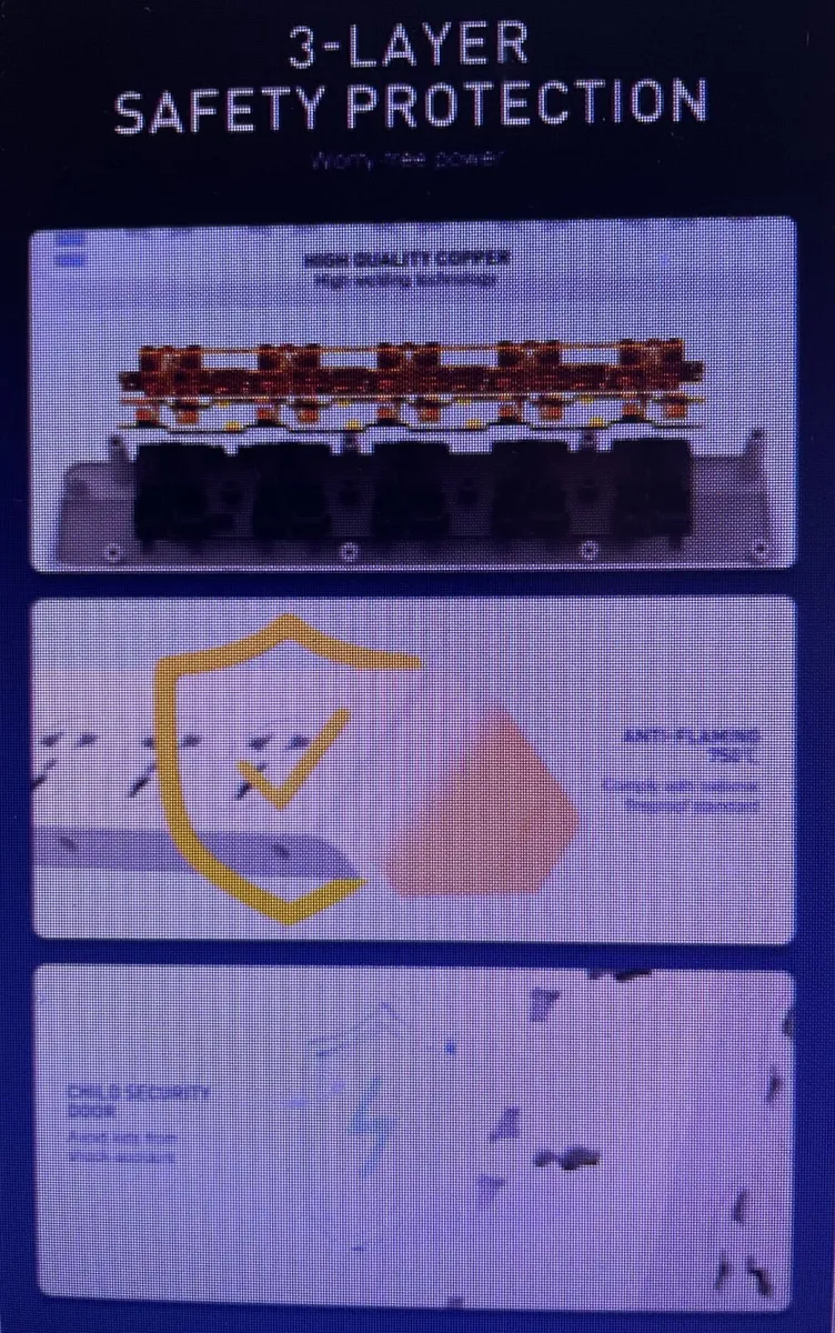 10 Outlet Universal Plugs Power Strip, USB & C x6 - Image 2