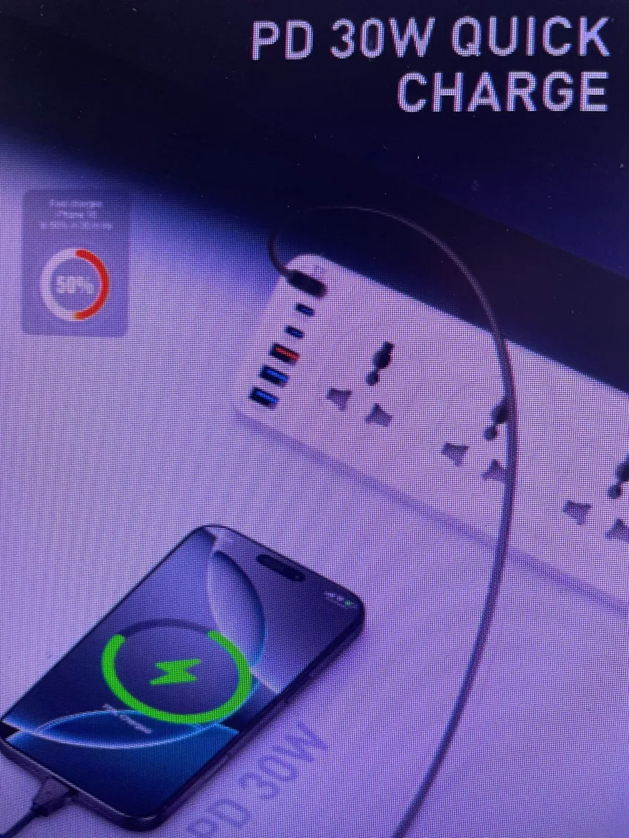 10 Outlet Universal Plugs Power Strip, USB & C x6 - Image 4