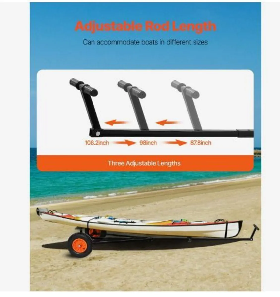 Boat Trailer Dolly, 420lbs Load Capacity - Image 4