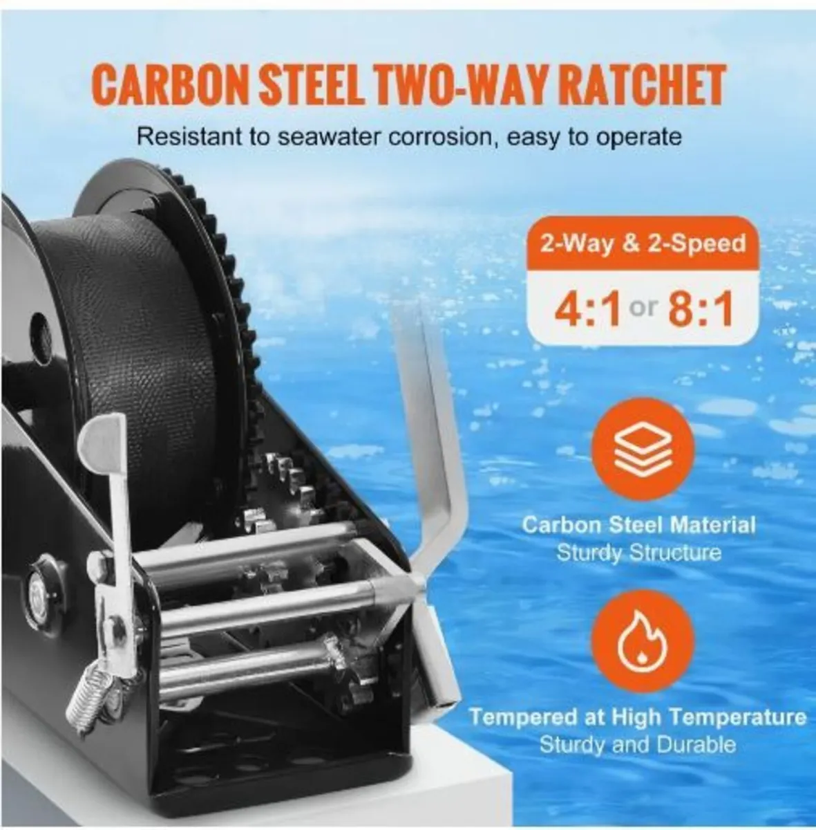 Hand Winch, 1587.6 kg Pulling Capacity - Image 4