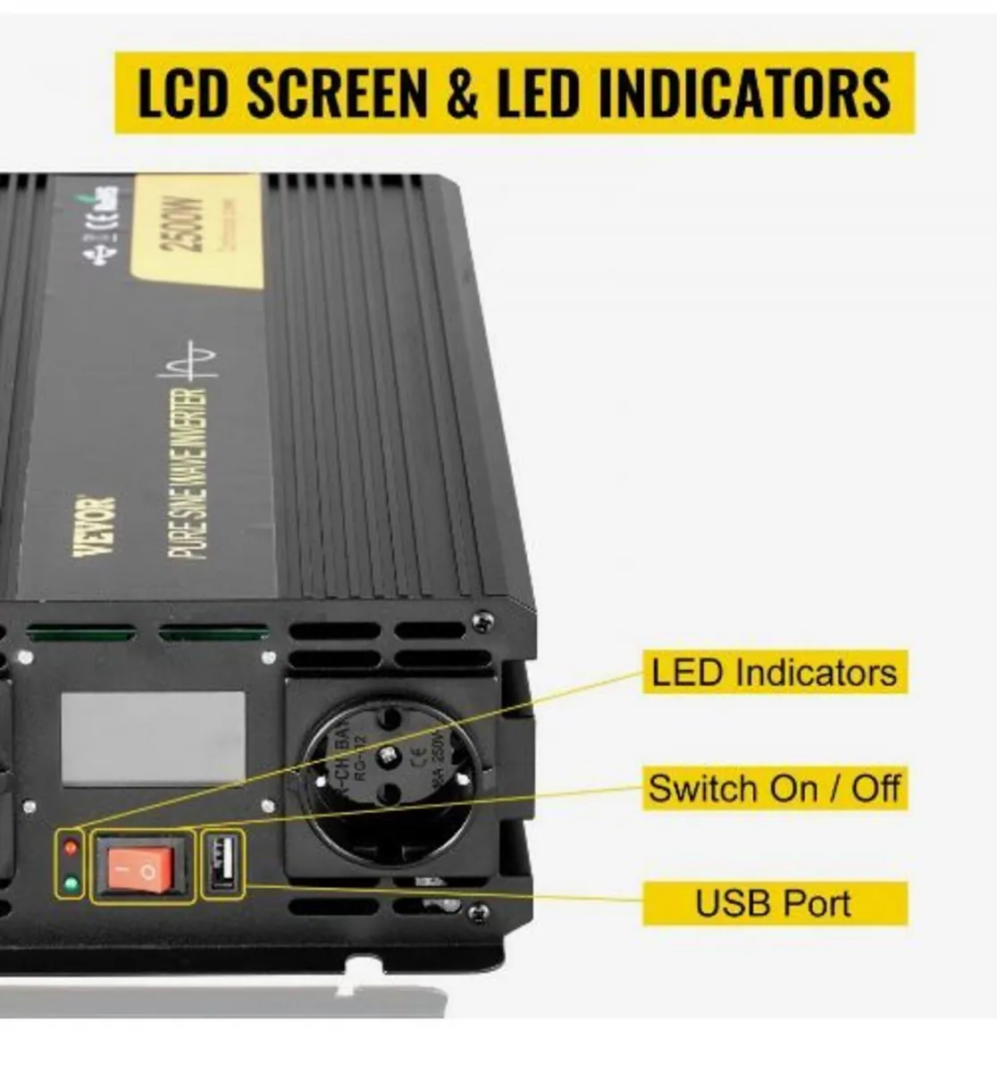 Pure Sine Wave Inverter 2500W Power Inverter - Image 3