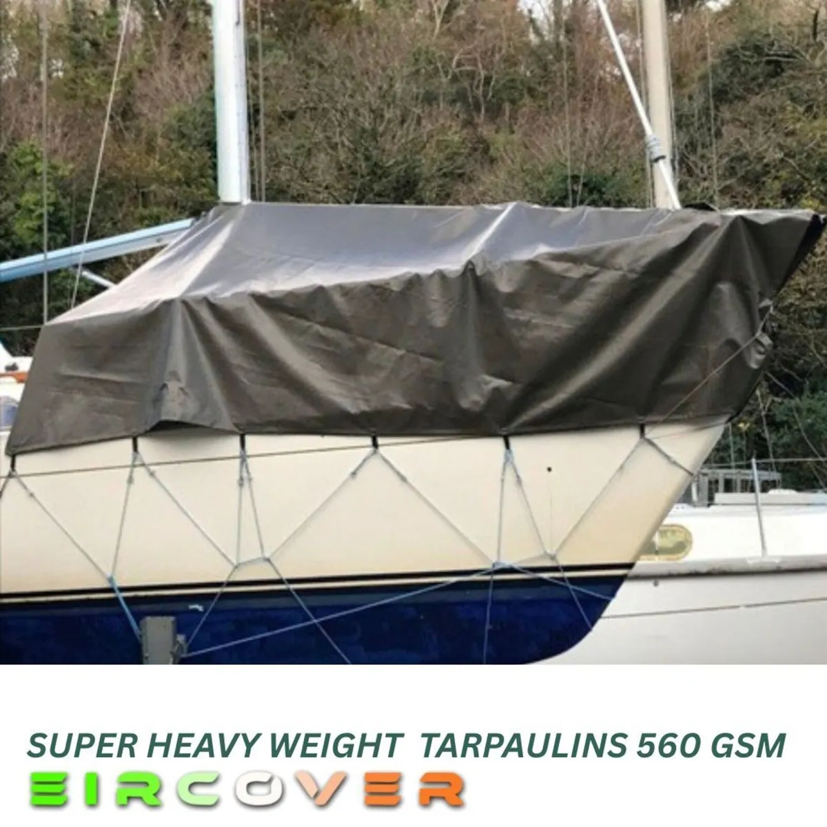 Super Heavy Weight Tarpaulin 3m x 3m  560 gsm PVC - Image 4