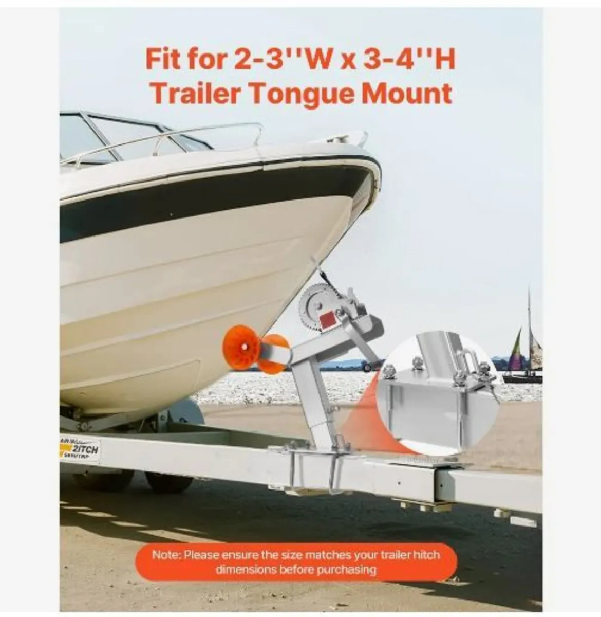 Boat Trailer Winch Stand with Roller - Image 2