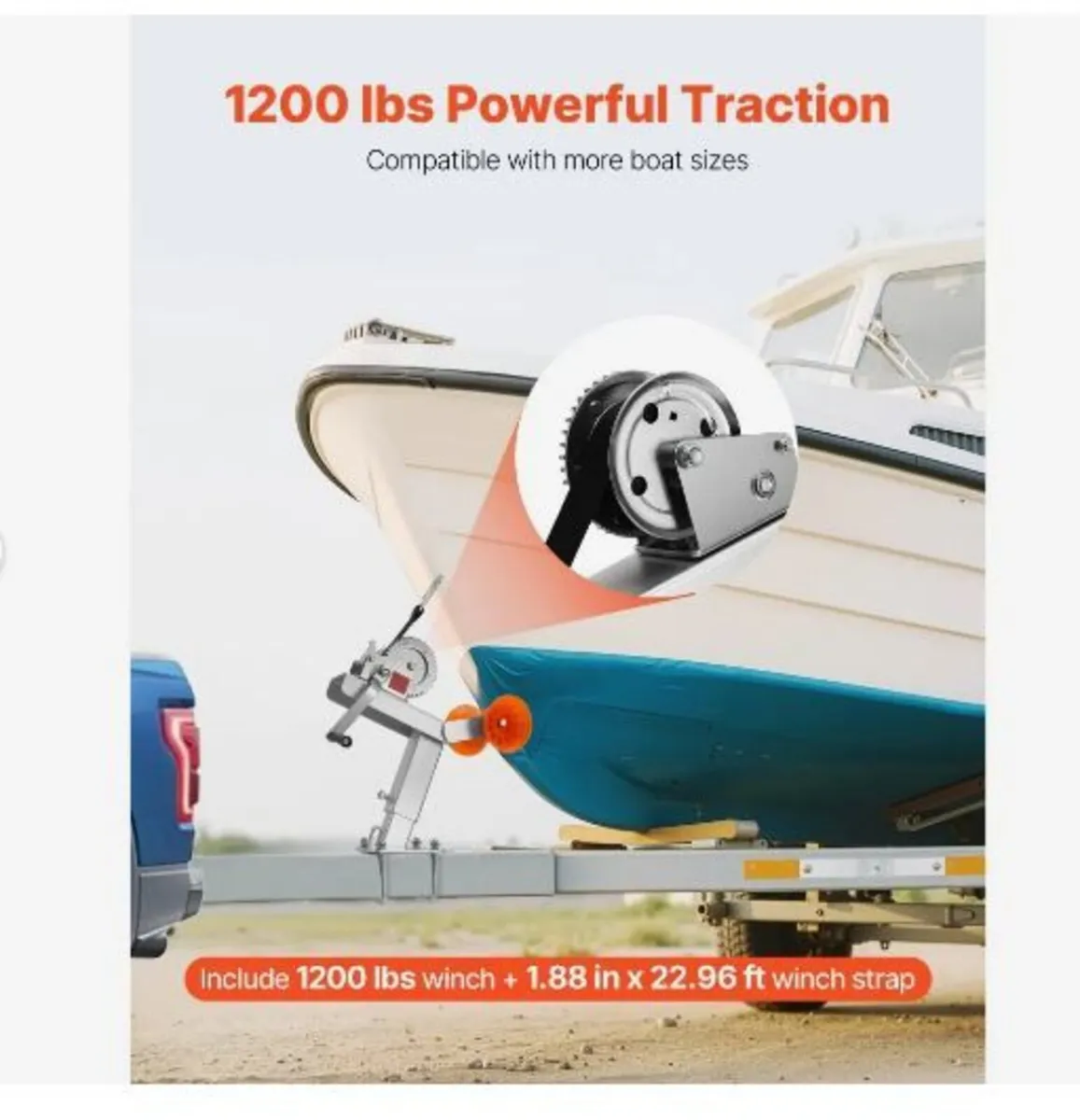 Boat Trailer Winch Stand with Roller - Image 3