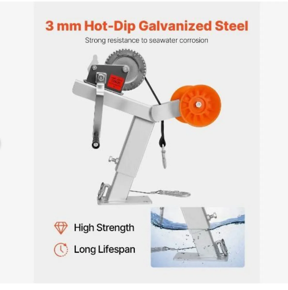 Boat Trailer Winch Stand with Roller - Image 4