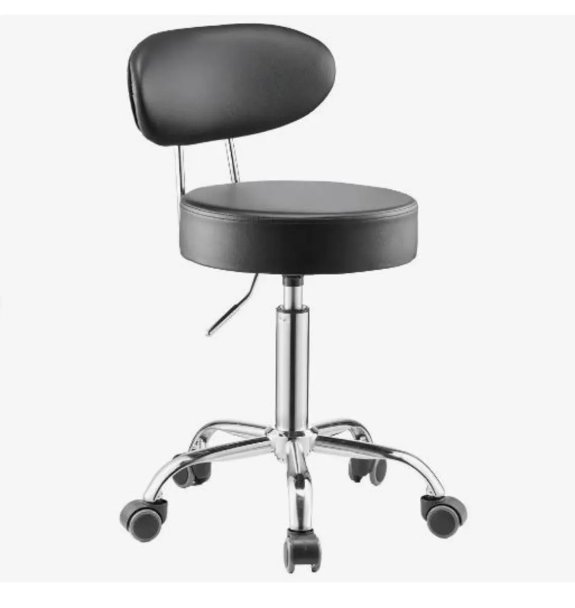 Shop Stool with Backrest - Image 1