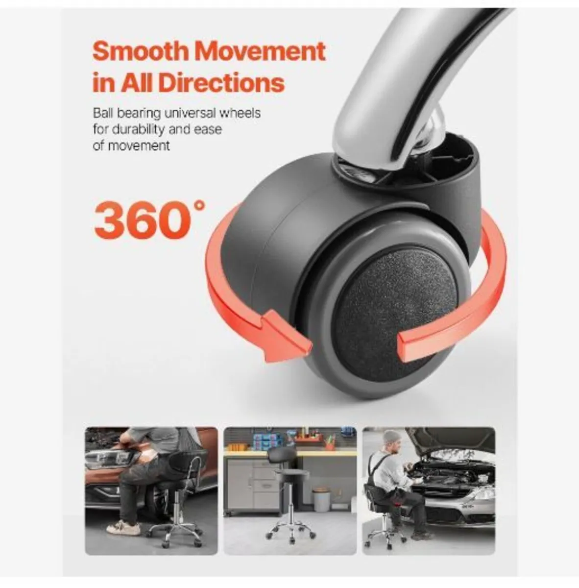 Shop Stool with Backrest - Image 2