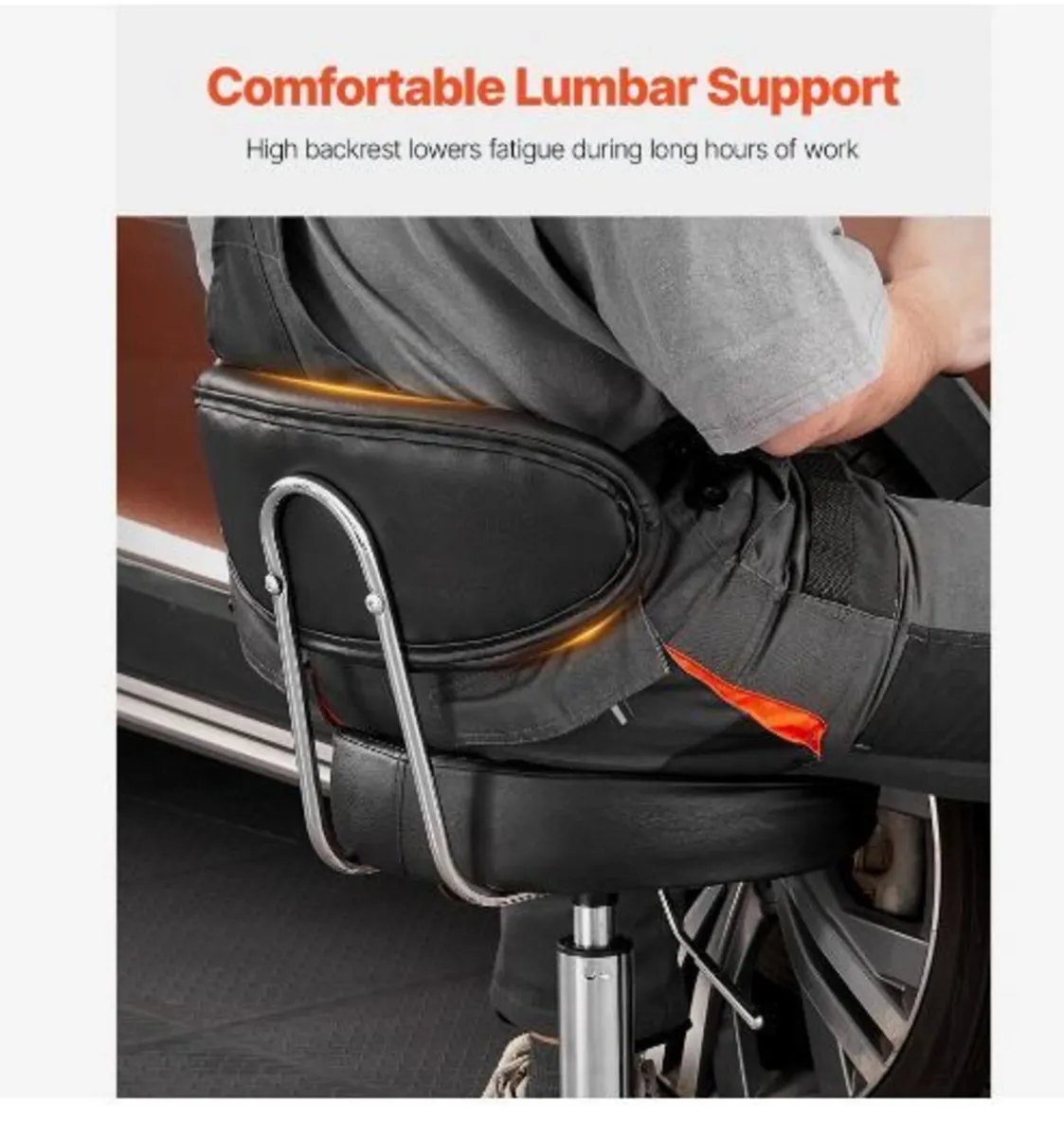 Shop Stool with Backrest - Image 4