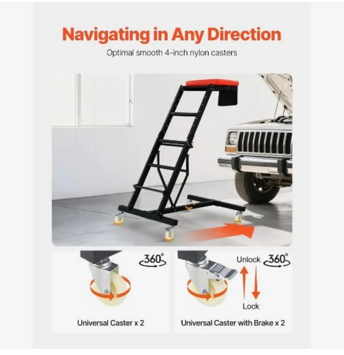 Automotive Creeper, with Adjustable Height - Image 4