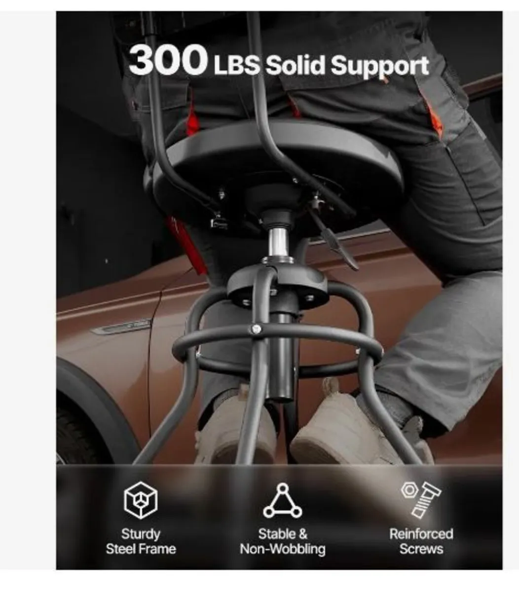 Shop Stool with Backrest - Image 4