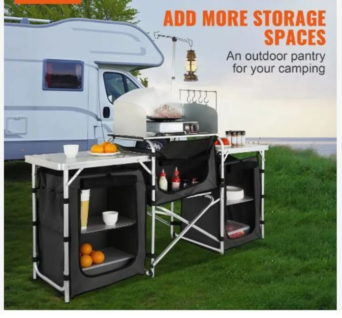 Camping Kitchen Table, Folding Outdoor - Image 2