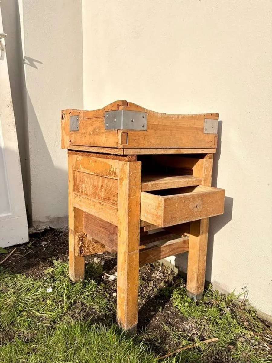 Original Vintage Butcher's Block Rare Find 1960's - Image 1