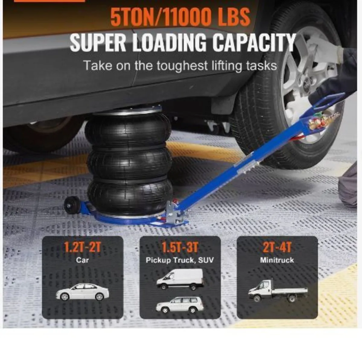 Air Jack, 5 Ton/11000 lbs Triple Bag Air Jack - Image 2