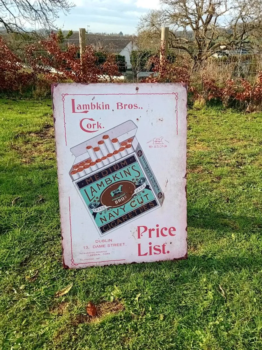 Lambkin Bros Large Tin Sign - Image 1