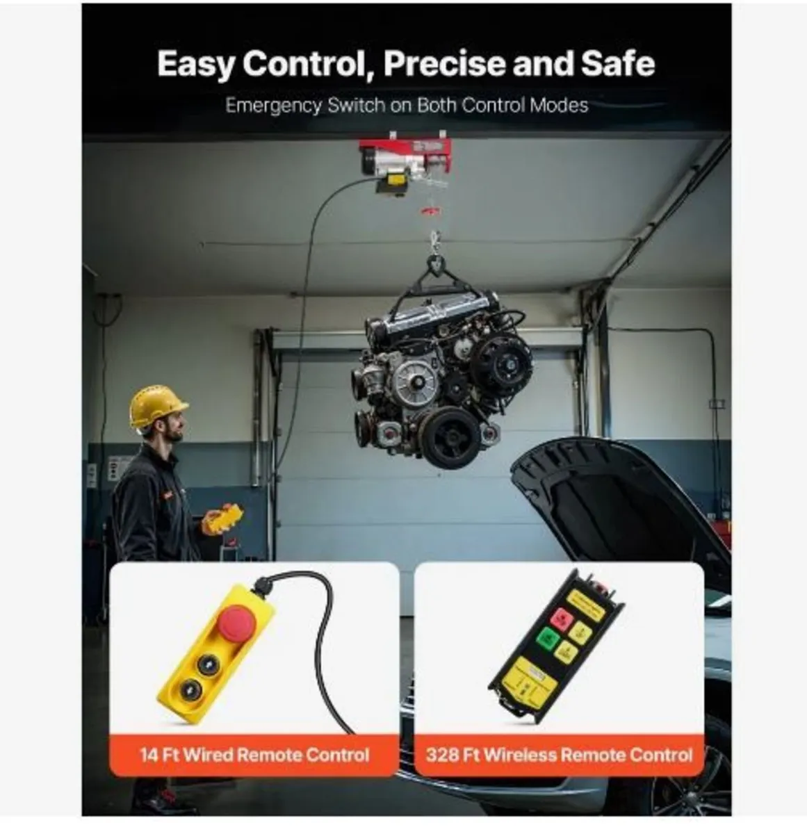 Electric Hoist Crane Winch 598.7 kg 9997.4 cm - Image 2