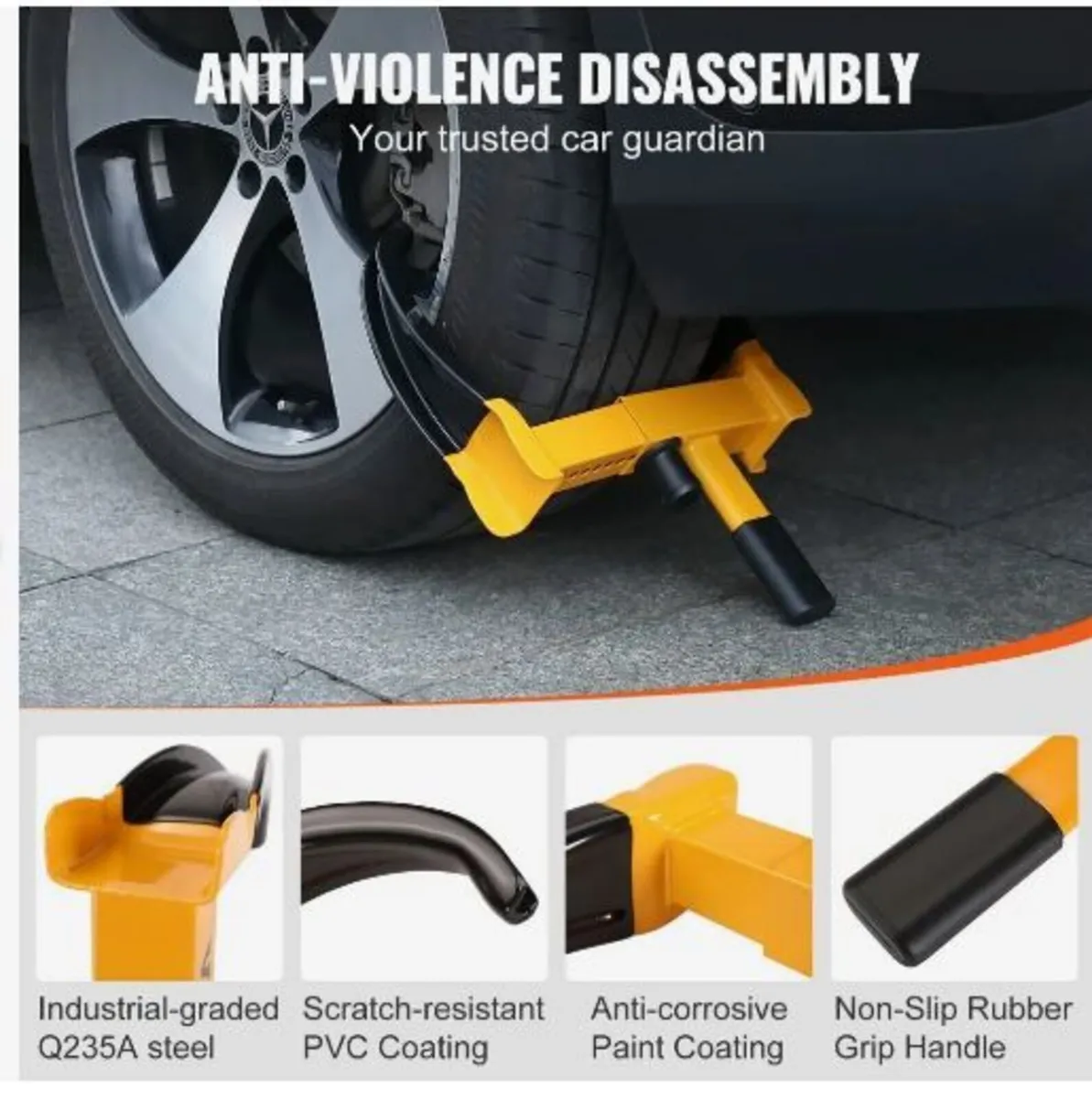 Wheel Lock, 2 Packs Universal Wheel Clamp - Image 3