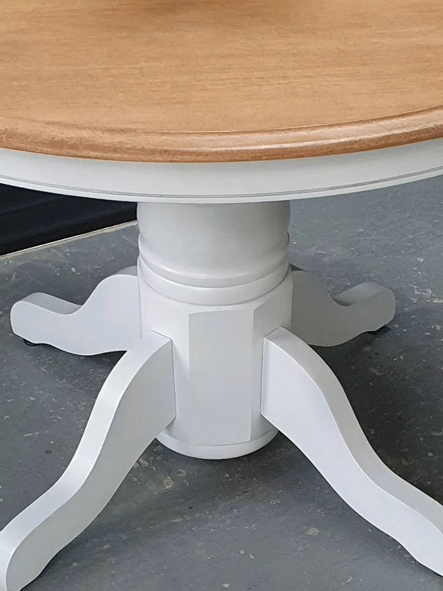 Solid oak kitchen dining table - Image 2