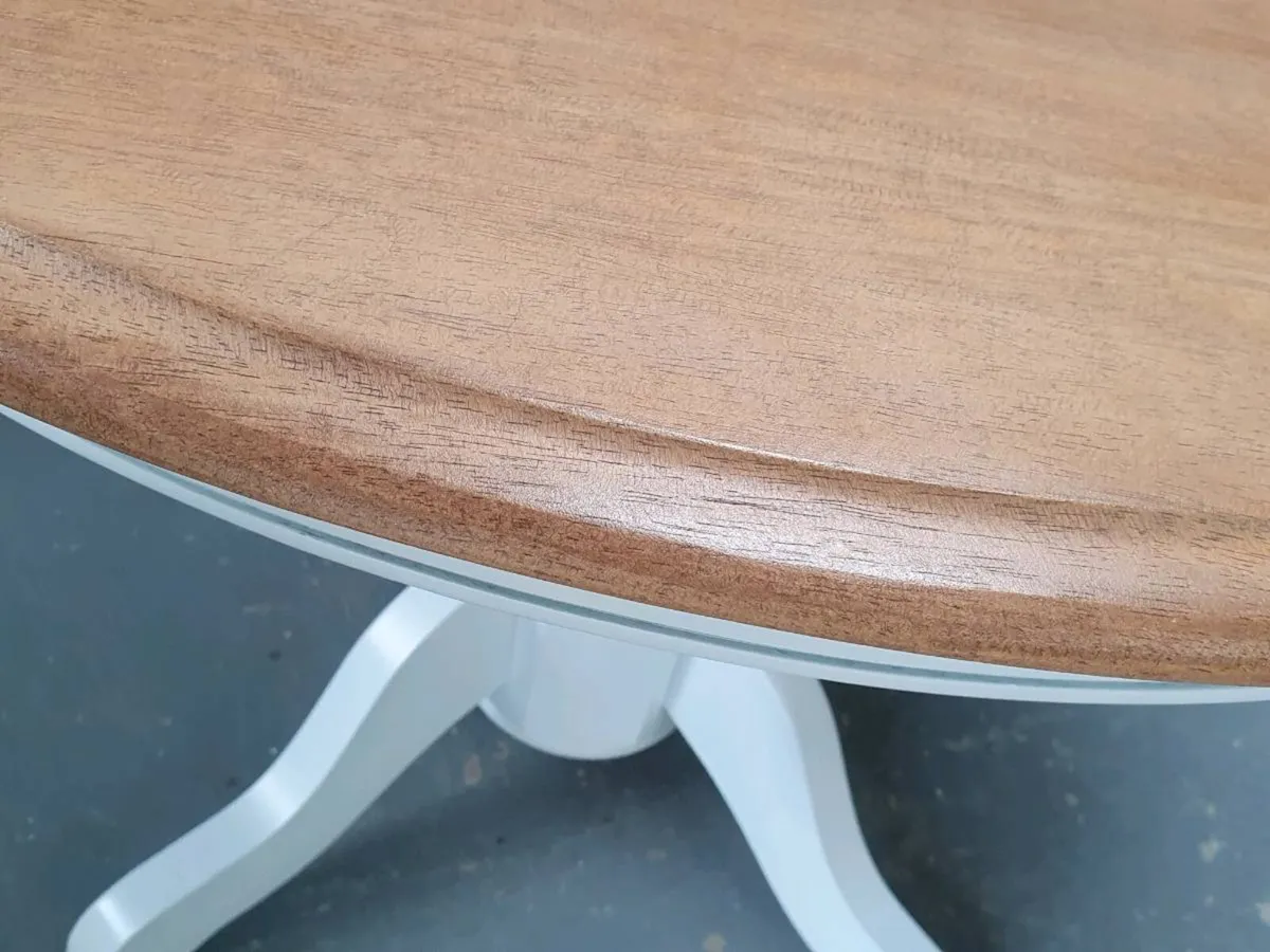 Solid oak kitchen dining table - Image 4