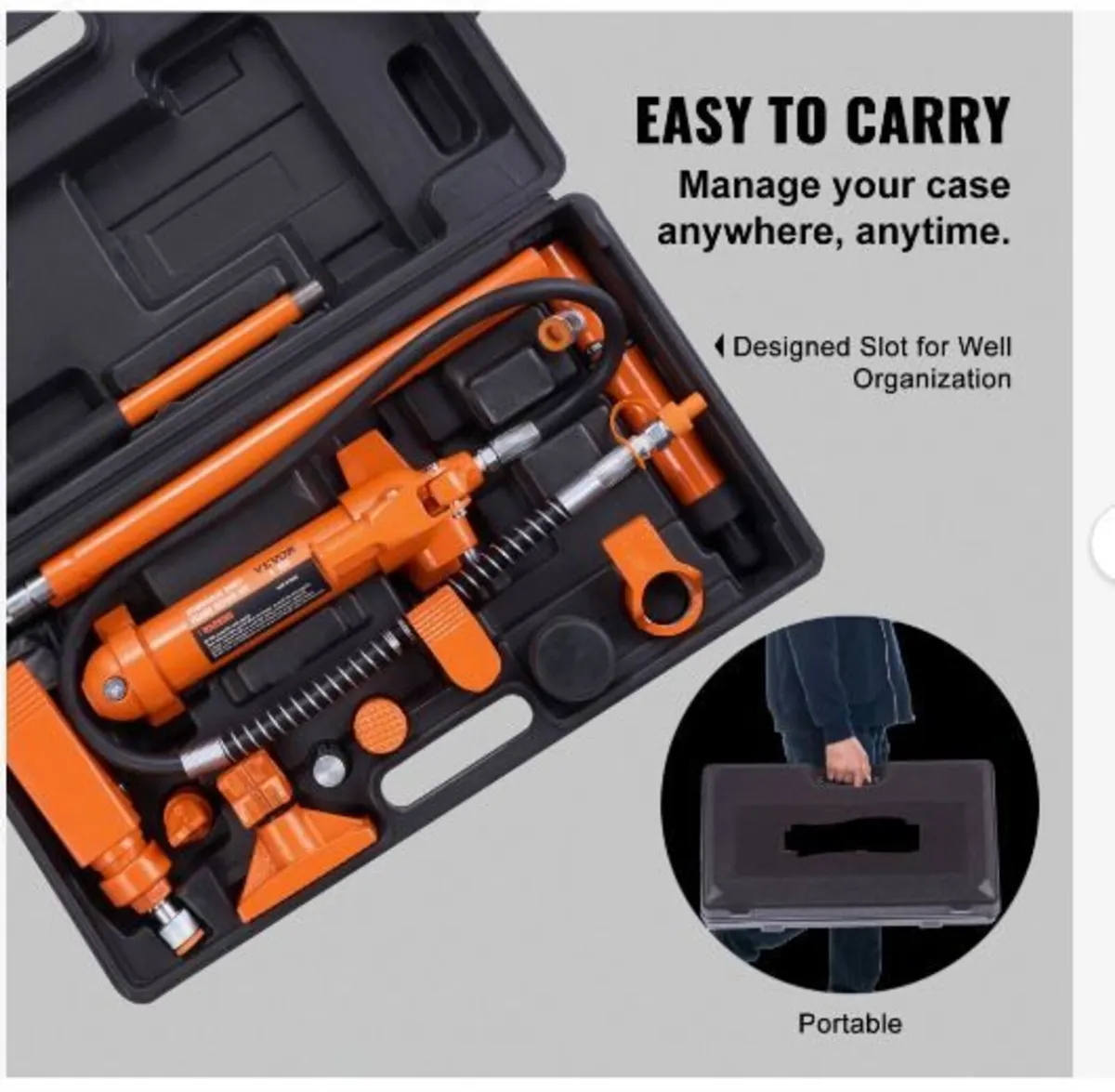 4 Ton Porta Power Kit, Portable Hydraulic Jack - Image 2