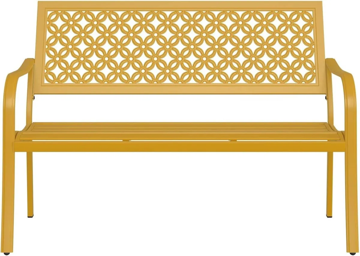 Garden Bench Outdoor with 2-3 Seater Rust - Image 1