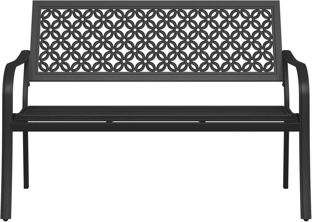 Garden Bench Outdoor with 2-3 Seater Rust - Image 1