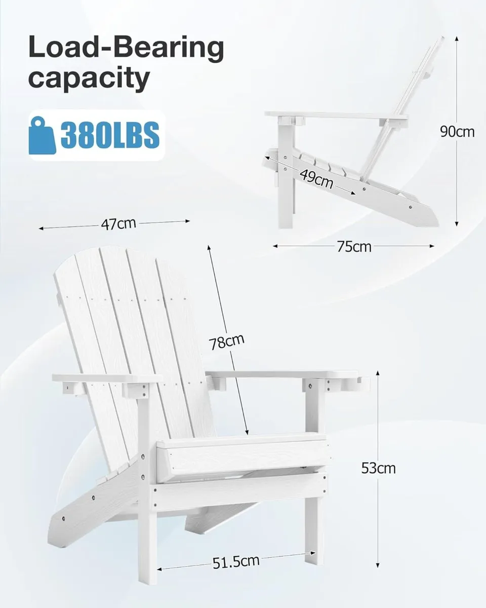 Adirondack Chair for Outdoor Garden: All-Season - Image 2