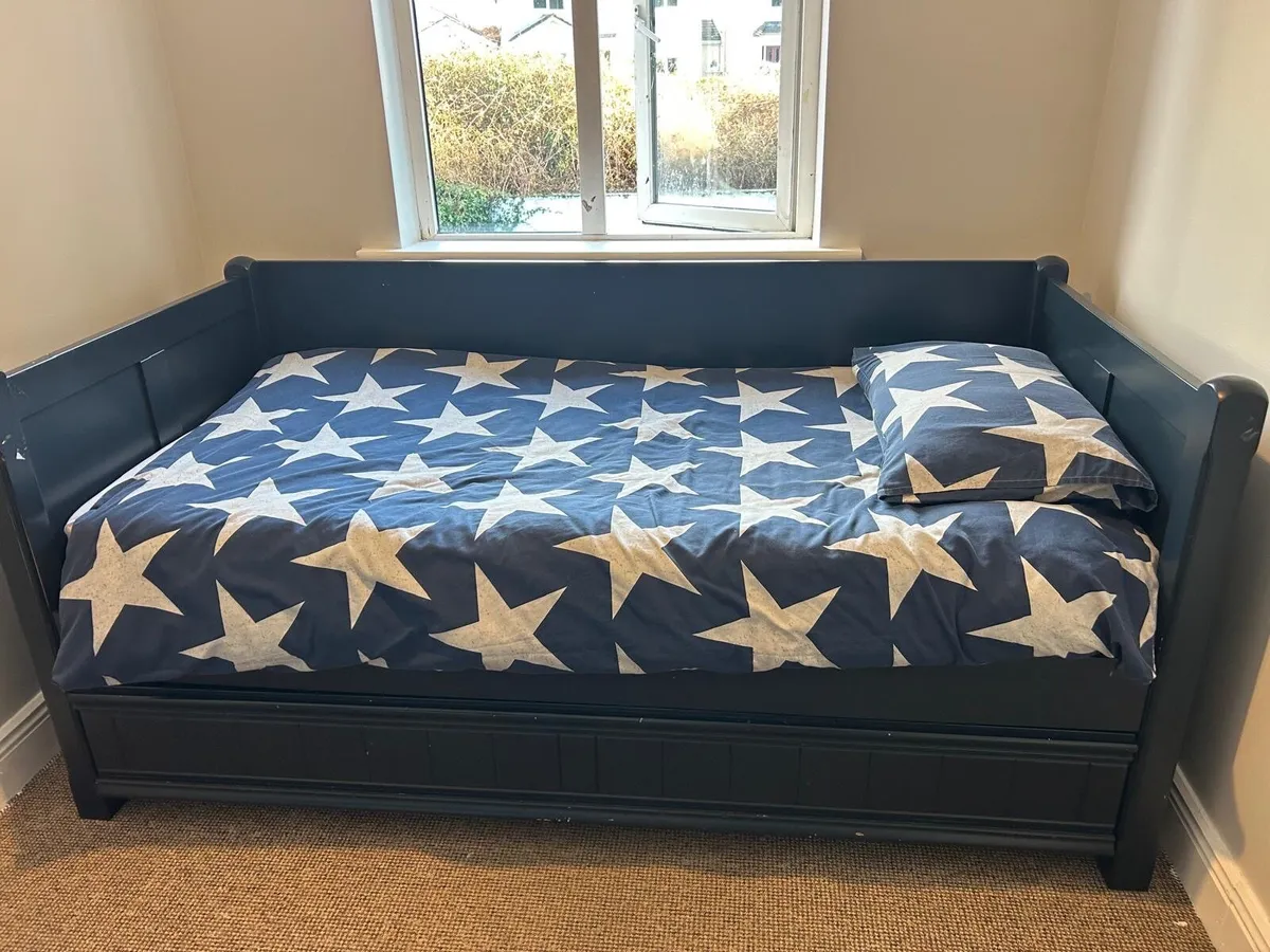 Aspace trundle single bed Prussian Blue - Image 1