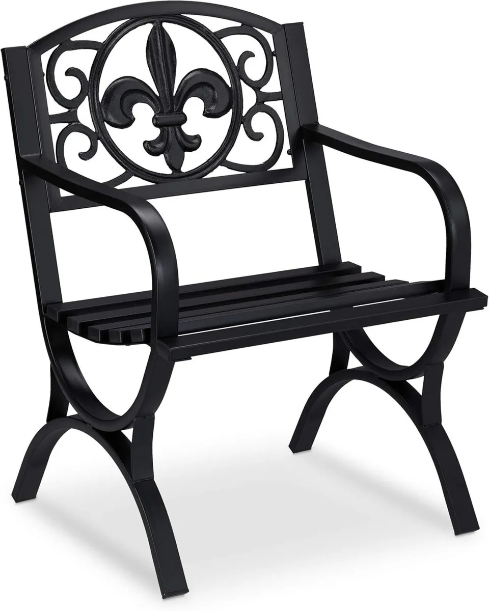 antique-looking garden chair patio furniture - Image 1