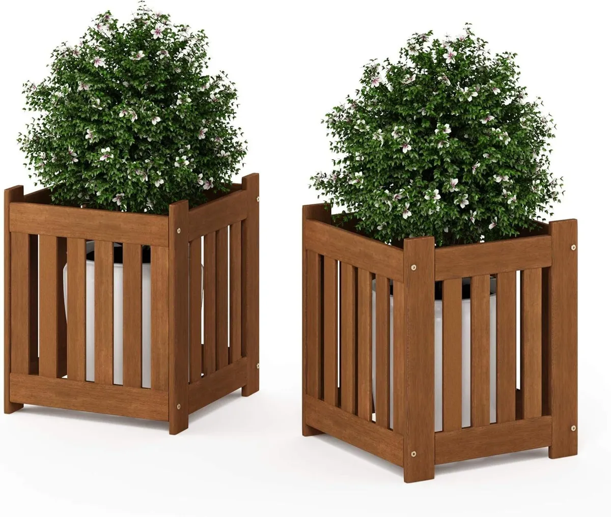 Tioman Hardwood Outdoor Lifestyle Flowerbox Set - Image 1