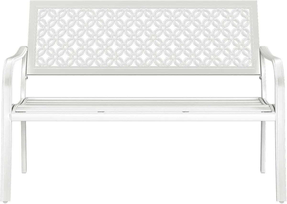 Garden Bench Outdoor with 2-3 Seater Rust - Image 1