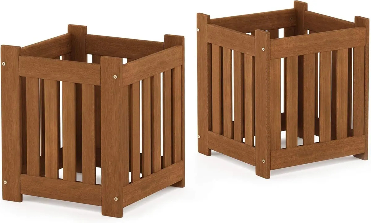 Tioman Hardwood Outdoor Lifestyle Flowerbox Set - Image 4